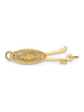 14K Yellow Gold Pearl Necklace Clasp - Solid Gold Pearl Strand Restringing Clasp
